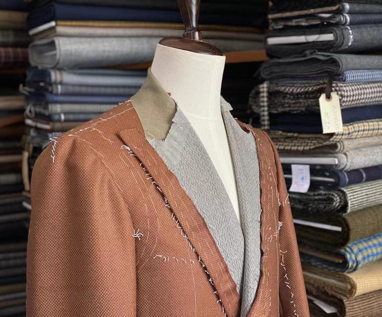 Blazer being developed on mannequin